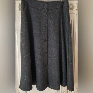 Talbots Charcoal Tweed Wool Blend Skirt